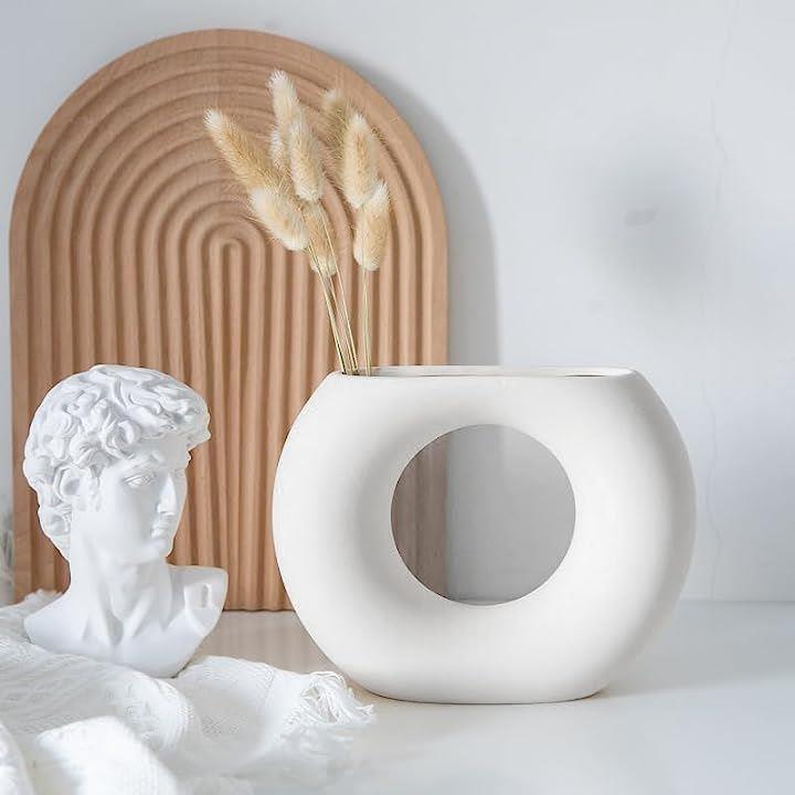 花瓶 フラワーベース ドーナツ型 半円 一輪挿し リング型 インテリア