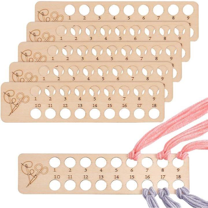 6個 刺繍糸収納 ボード 木製 1-18ポジション オーガナイザー