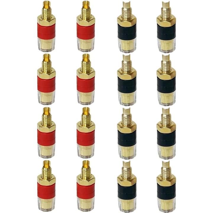 スピーカーターミナル 4mm バナナプラグ対応 バインディングポスト 赤