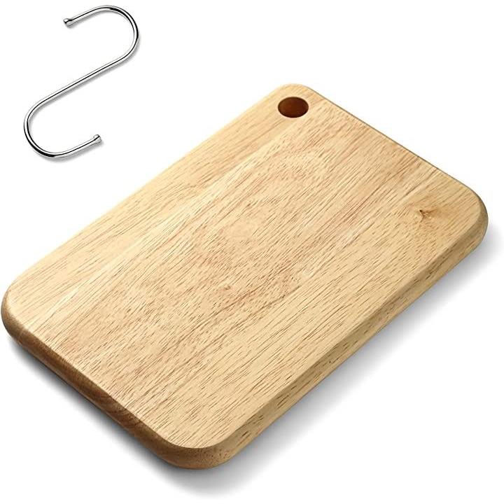 木製 まな板 カッティングボード 穴あき S字フック付き 30x20x2cm