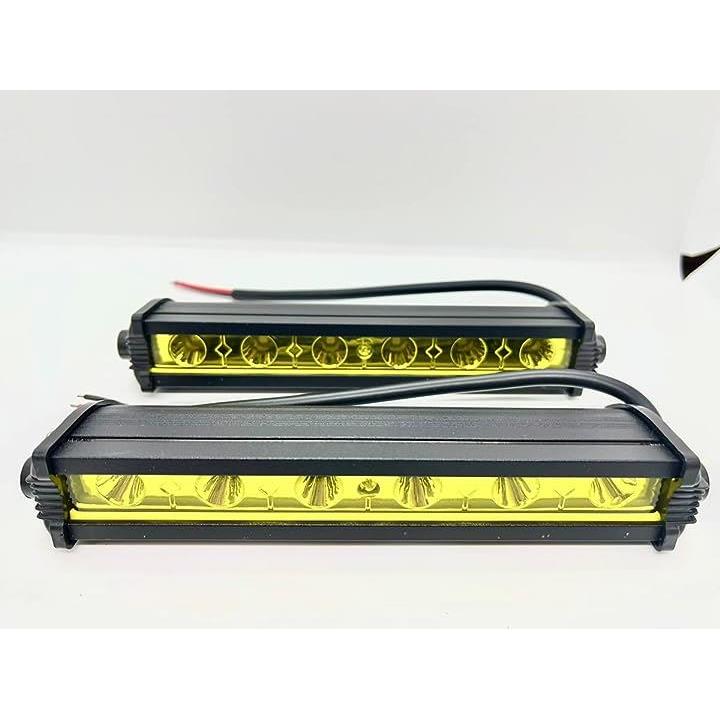 LED作業灯 12V/24V両用 36W 白色光 黄色光2個ジムニーランクル他 LED ワークライト 作業灯 12v 24v イエロー 防水 3000k 黄色 7インチ