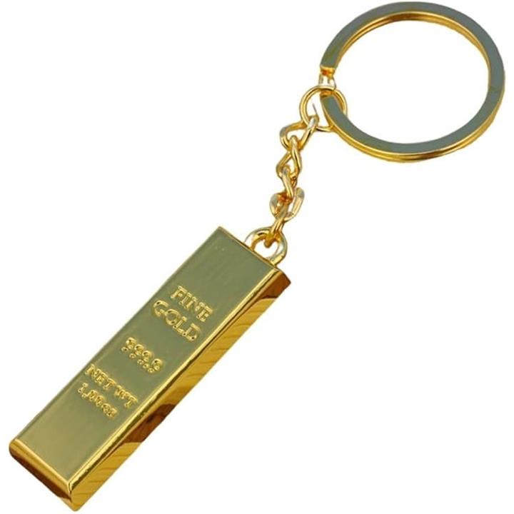 キーホルダー レプリカ ゴールドバー ストラップ 金属 風水