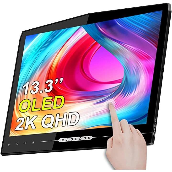 2K 有機elモバイルモニター タッチ Eleduino 13.3インチ OLED モバイルディスプレイ 2560x1440 100% DC