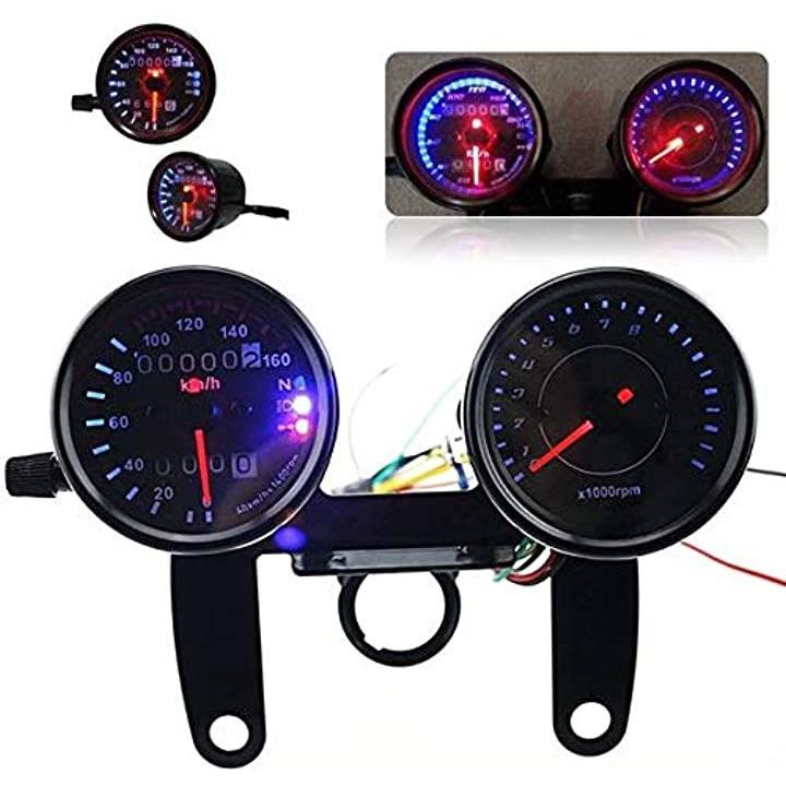 互換品 12V 電気式タコメーター 機械式 スピードメーター セット