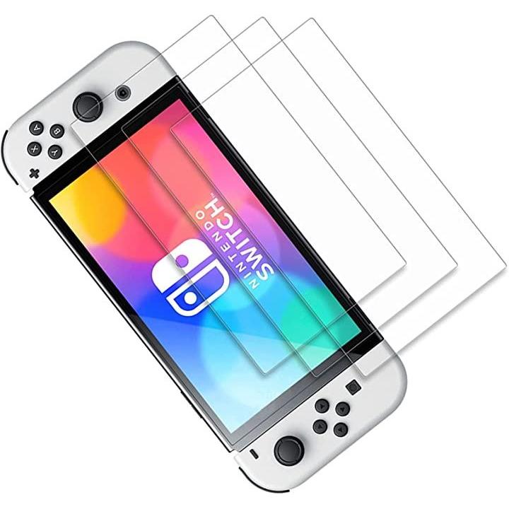 Switch 有機elモデル 保護フィルム 3枚セット OLED ガラスフィルム