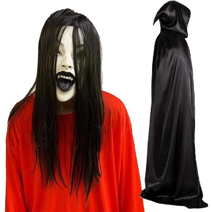 髪 ハロウィン コスプレ お化け お面 仮面
