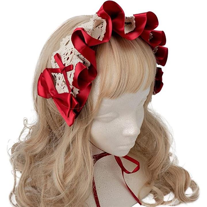 ヘッドドレス ヘア バンド ロリィタ 姫ロリ 髪飾り 衣装 フリル