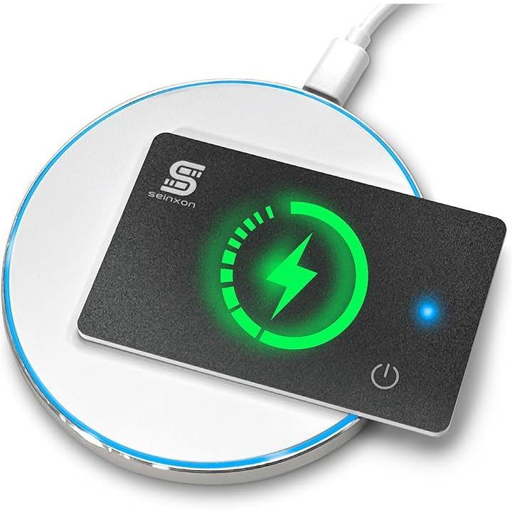 ずっと使える 紛失防止タグ ワイヤレス充電式 カード 極薄 1.6mm 紛失