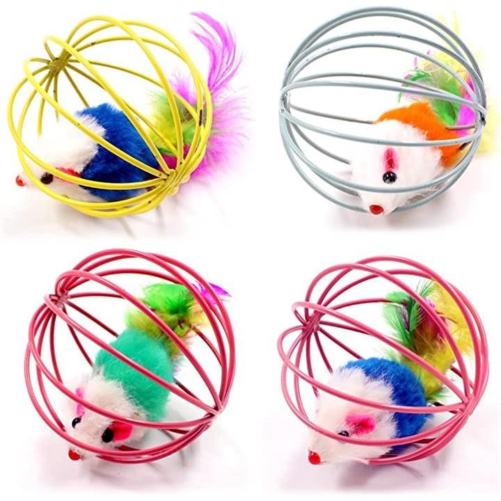 猫のおもちゃ ボール 玉 ねずみ オモチャ 玩具 ネズミ 羽 鼠