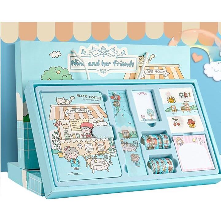 文房具セット プレゼント 可愛い文房具 小学生女子 水色