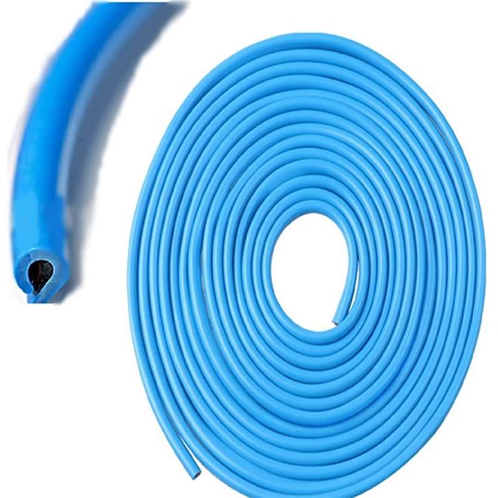 シンプルチョコ エアロ スポイラー用 5m 隙間パッキン モール 両面テープ付き カラー多数 エアロの間 (ブルー)