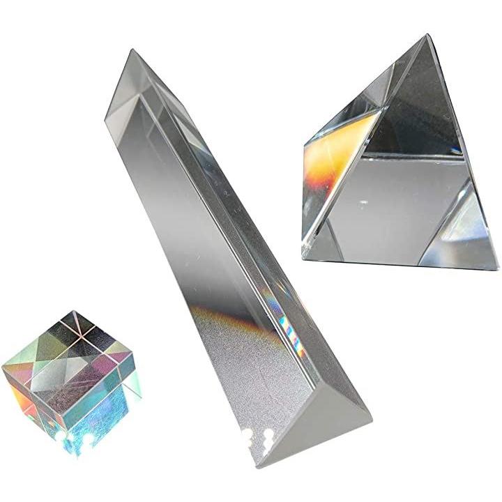 プリズム 光学 ガラス 自由研究 反射 屈折 おもちゃ 角柱 立方体 四角