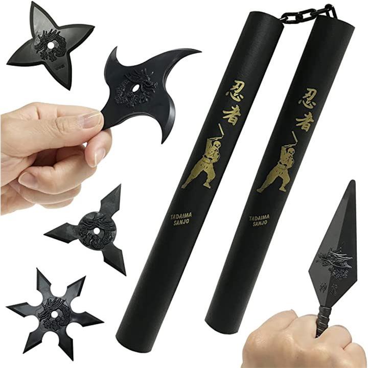忍者ヌンチャクセット 手裏剣 苦無 スポンジ コスプレ 仮装