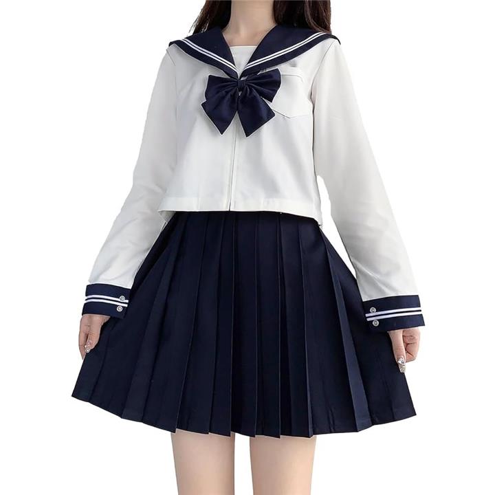 セーラー服 長袖 JK コスチューム 制服 女子高校生 コスプレ 3点