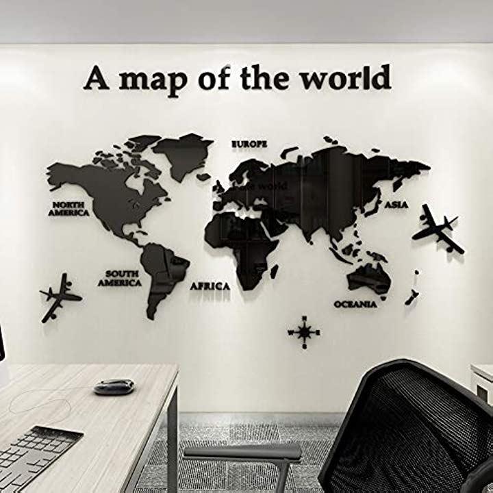 ウォールステッカー DIYウオールステッカー　世界地図　マップ　No.23