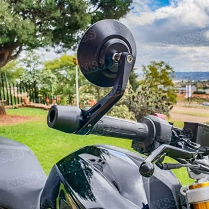 互換品バーエンドミラー バイク 汎用 丸形 バイク用ミラー CNC