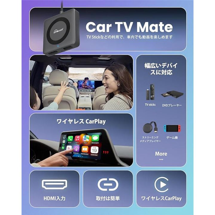オットキャストP3 CarPlay対応マルチディスプレイセット すべり オットキャストP3 CarPlay対応マルチディスプレイセット すべり