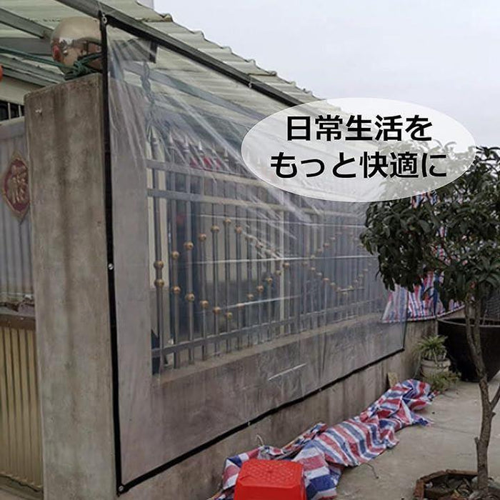 クリアタープ 防水シート 2×4m タープシート ロープ付 PVC