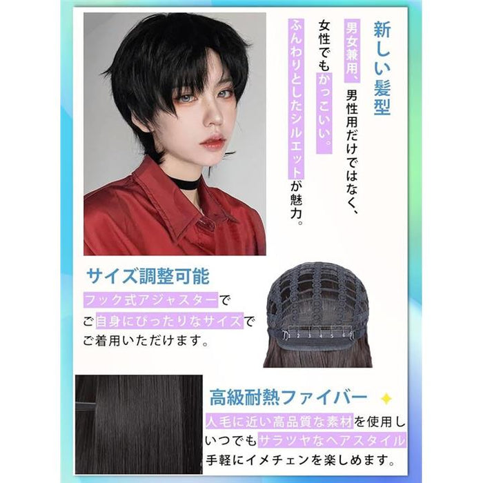 Amazon.co.jp: Hawkko ウィッグ メンズ ショート かつら 黒 男装