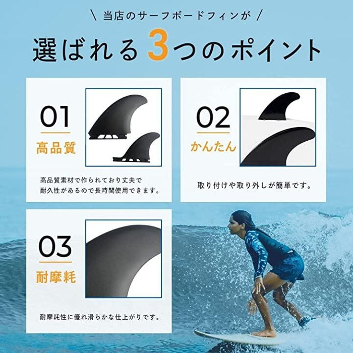 対応 サーフボード用 3フィン MR.TWIN グラスファイバー ショート