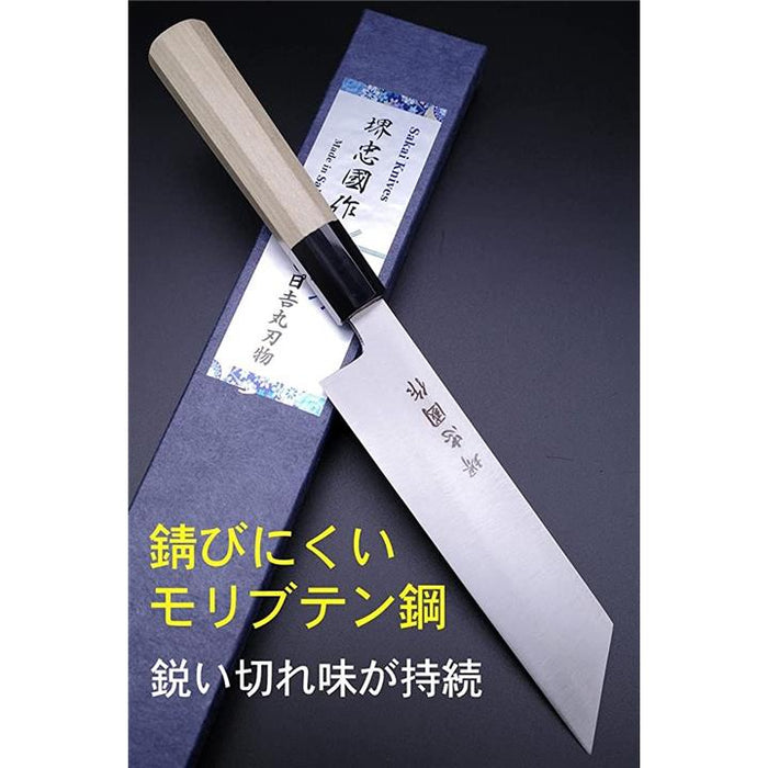 堺忠國作 芋切包丁 日本製 菜切り モリブデン 180mm-本焼 プロ愛用の堺包丁