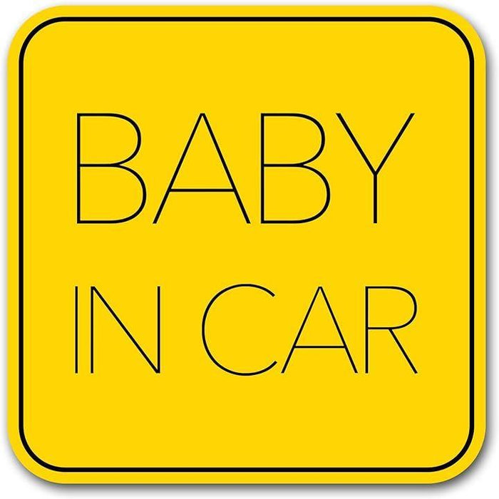 ベビーインカー シンプルデザインBaby in car 赤ちゃん乗っています On Board ステッカー サイン イエロー