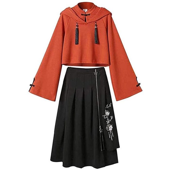 UNIQLO オレンジ フード付きパーカー M - メルカリ