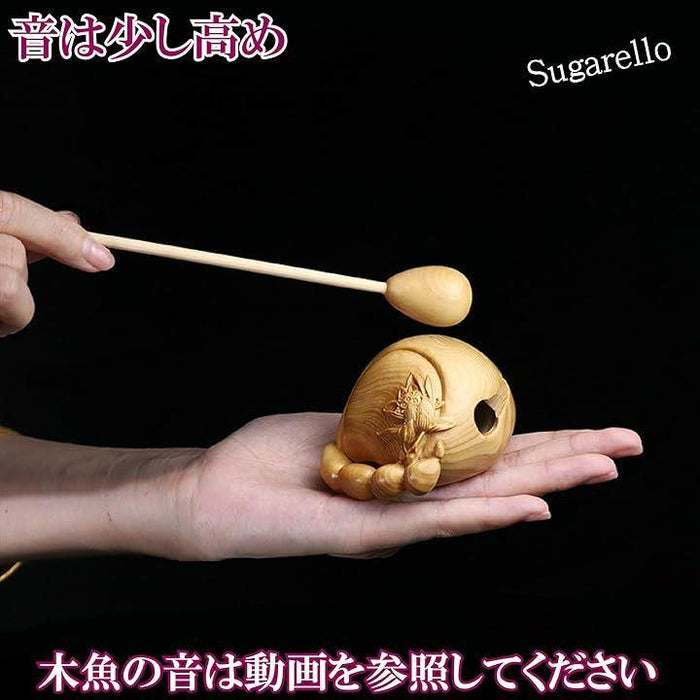 木魚 仏具 ミニ木魚 木製楽器 瞑想打楽器 ツゲの木 ポータブル