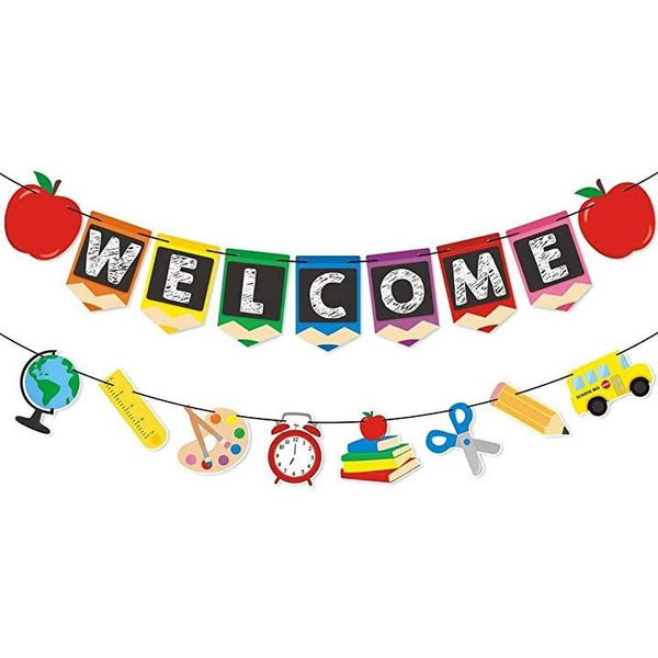 ガーランド ウェルカム フラッグ 2本 飾り welcome ガーランド壁飾り