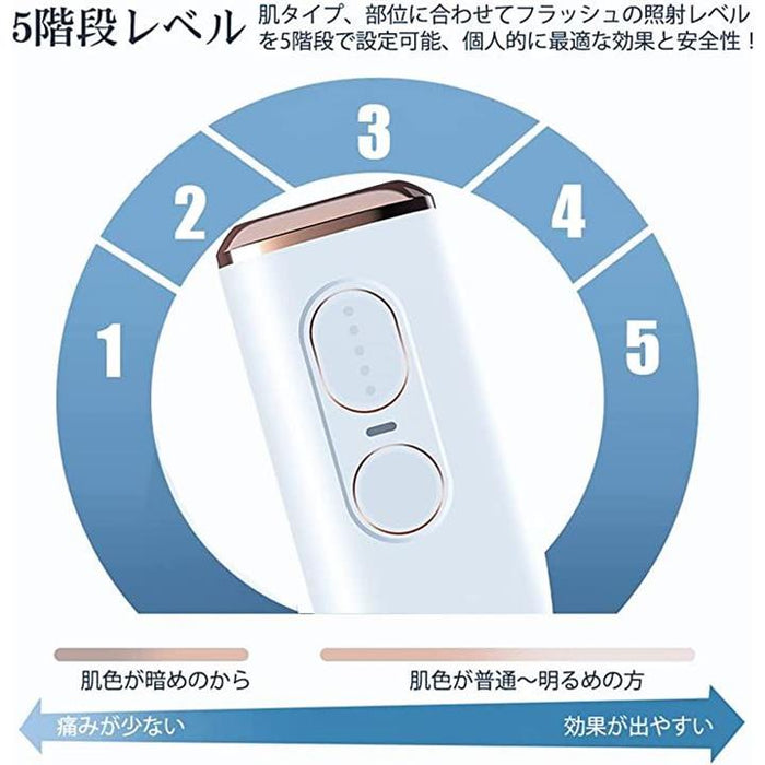 IPL脱毛器 5段階設定 脱毛器 IPL光脱毛器 5段階調節 家庭用脱毛器 簡単操作