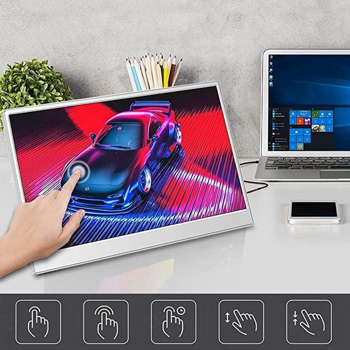 互換品 モバイルモニター モバイルディスプレイ タッチパネル IPS液晶