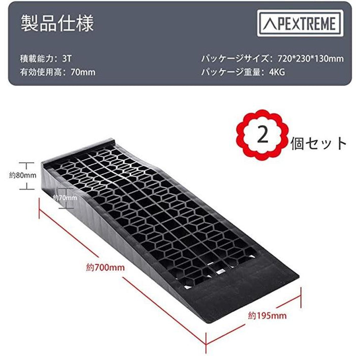あ*き様 カースロープ カースロープ タイヤスロープ スロープジャッキ 耐荷重3t タイヤ止め