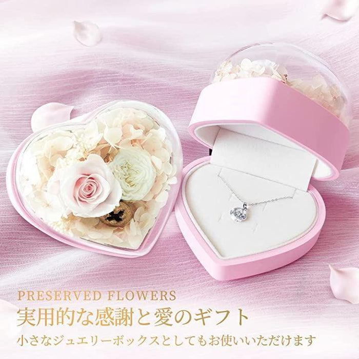 新品未使用】天然芙蓉石のフラワーネックレス【箱付き】 いいっ
