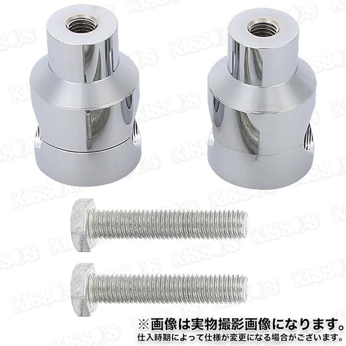 バイク オートバイ ハンドル ポスト 25.4mm シルバー メッキ