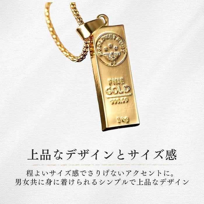 タングステン エッジカット ネックレス メンズ ゴールド 金