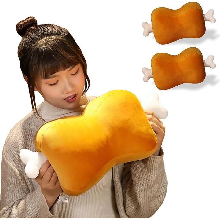 骨付き肉 ぬいぐるみ クッション 昼寝枕 おもしろグッズ マンガ肉