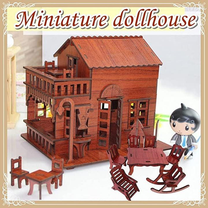 木製 ミニチュア家具 ドールハウス 組み立て キット 工具不要