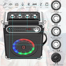 互換品スピーカーセット 拡声器 ワイヤレスマイク２本 Bluetooth 5.0対応 高低音強化機能搭載