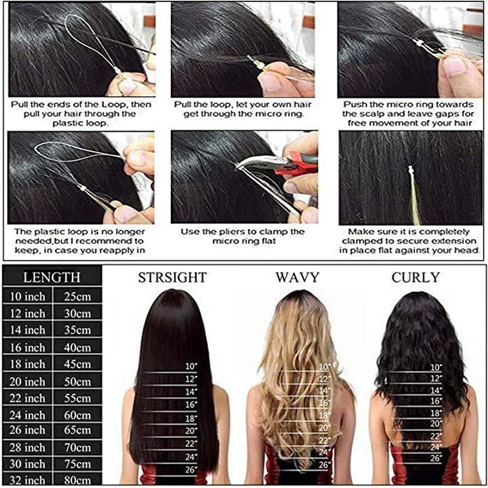 人毛 ring loop hair チップエクステ レミーエクステ カラー