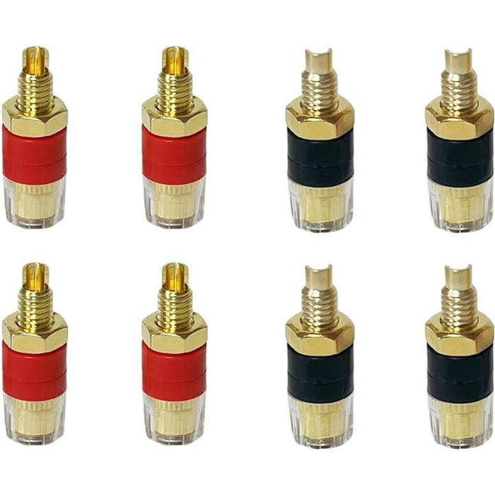 スピーカーターミナル 4mm バナナプラグ対応 バインディングポスト 赤