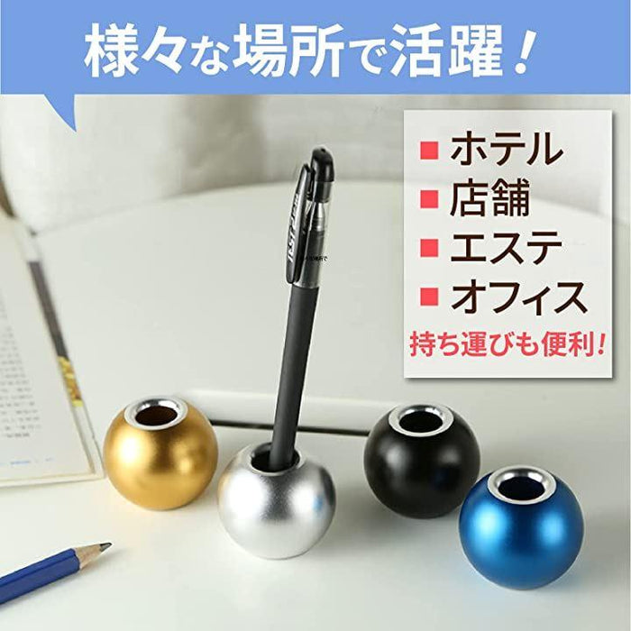 ①　ベンジャミナ　ねじり　スタンド仕立て８号　極太　最高等級極上品‼️ ペンスタンド 1本用 ペン立て 丸形 球体 金属 オフィス 受付