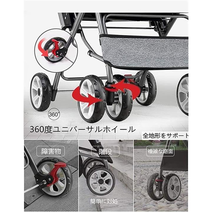 ペットカート 犬用 キャリーカート 4輪軽量 安全装置付き 40kgまで♪ ペットカート 犬用 キャリーカート 4輪カート 軽量 安全装置付き