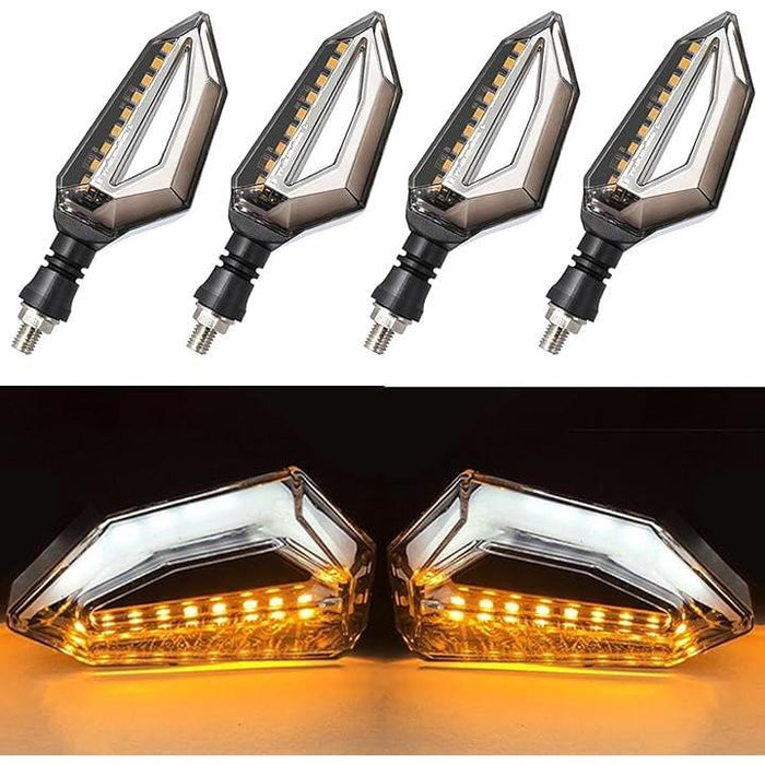 互換品 バイクウインカー led 汎用 防水 4個セット バイク前後