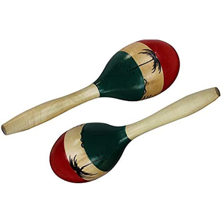 マラカス Maracas 打楽器 ラテン パーカッション リトミック 木製 2個セット