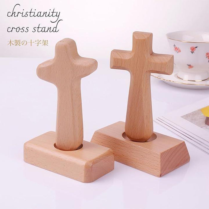 十字架 置物 イエス・キリスト クロス 木製 キリスト教 礼拝