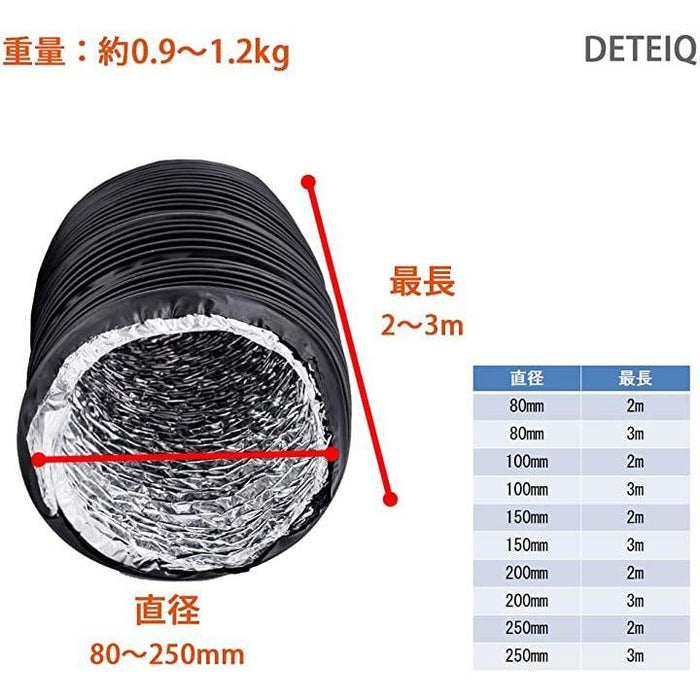 アルミ 黒 ダクト ホース フレキシブル 排気 換気 蛇腹 x