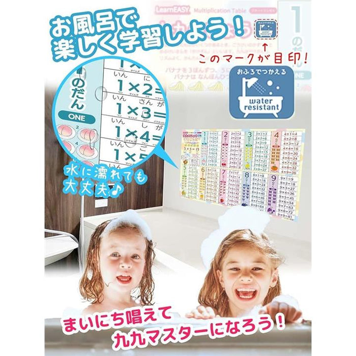 目でみてわかって英語も覚えられる九九の表 かけ算 音声QRコード付き