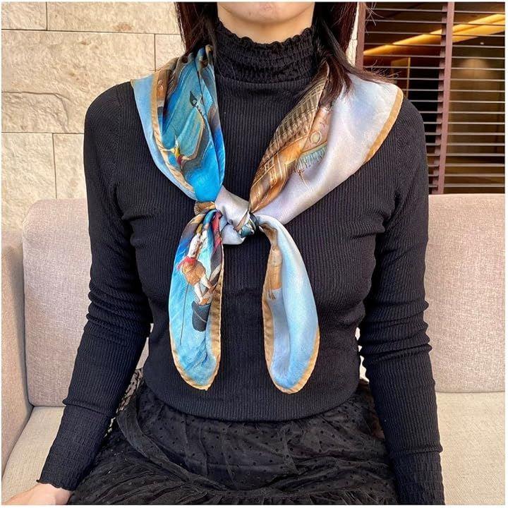 シルク スカーフ 大判 90 正方形 シルク100% イタリア製 コモ 高級 バルサンティ ベネツィア