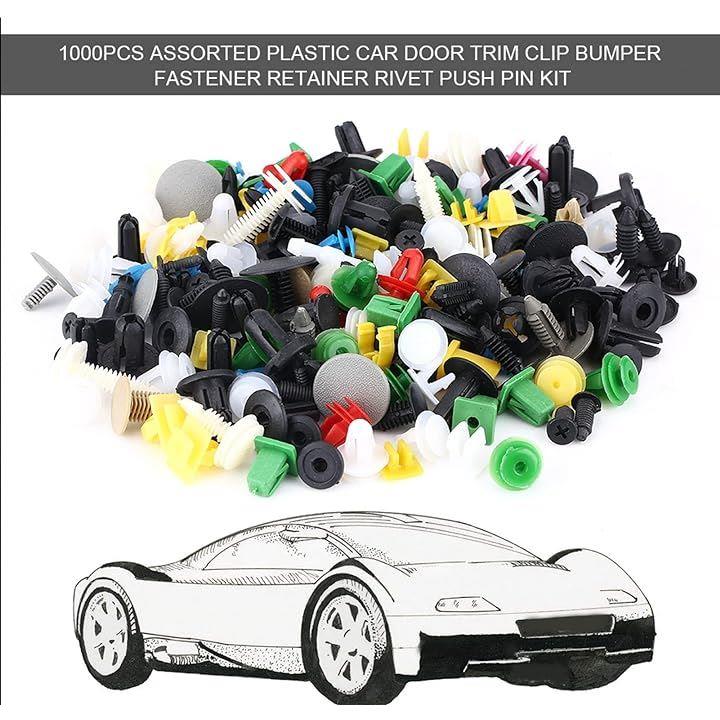1000 個 プラスチック 車 ドアトリム クリップ バンパー ファスナー リテーナー リベット プッシュ ピンキット 詰め合わせ