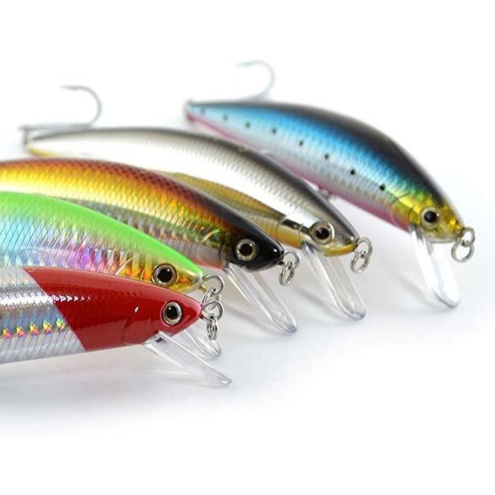 ル アー ミノー 5個セット 11cm 14g フィッシング バス釣り 夜光